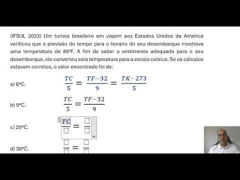 (IFSUL 2023) - Questão de física - Vestibular IFSUL - Exercício de escalas termométricas