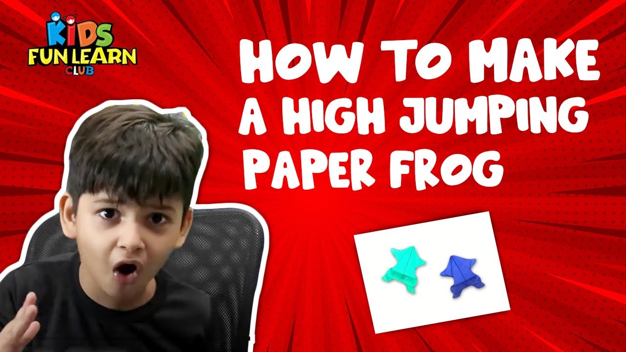 How to make a high jumping Paper Frog Origami for Kids