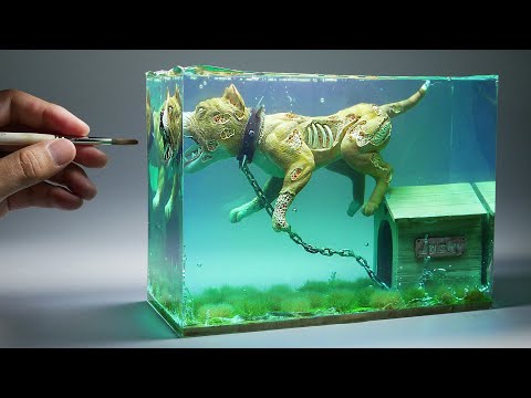 How to make a Zombie Dog trapped underwater Diorama