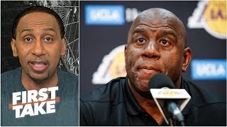 Magic Johnson &#39;feels betrayed by folks within the Lakers organization&#39; - Stephen A. | First Take