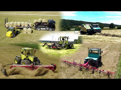 (BB-Umwelttechnik) Komplette Heuernte 2022 | MB Trac und Unimog im Einsatz