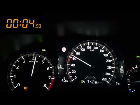 mazda 3 e-skyactiv G 150 acceleration 0-100 kmh (rain)
