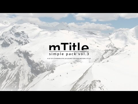 mTitle Simple Pack vol. 3 Plugin for Final Cut Pro X