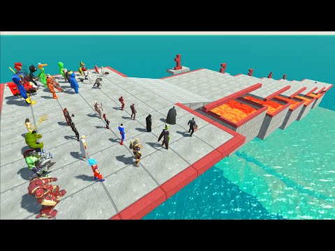 Challenge Of Jumping Over Lava Traps | Creepy Monster VS Super Hero - ARBS