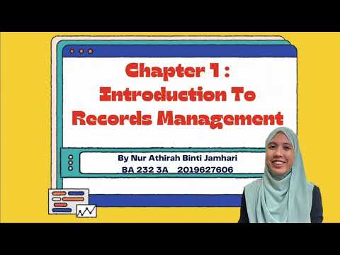 VIDEO PRESENTATION CHAPTER 1 ASM 501 ADVANCED  RECORDS MANAGEMENT