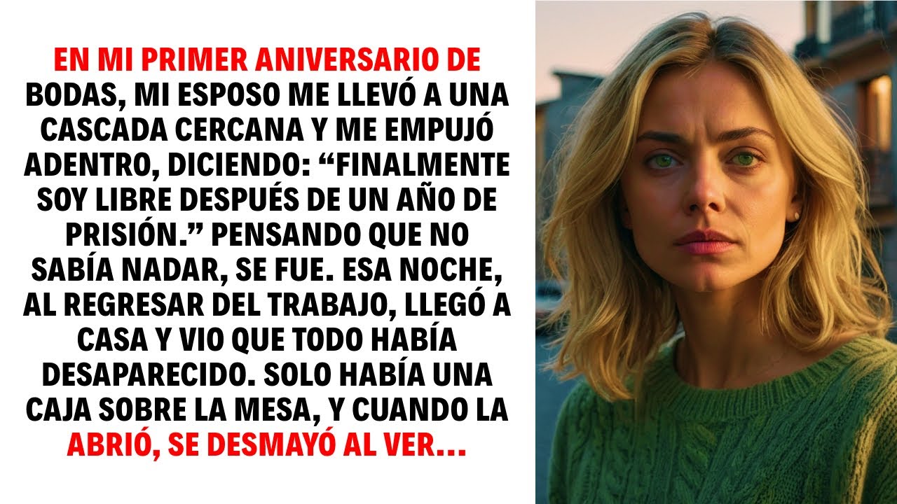 EN MI PRIMER ANIVERSARIO DE BODAS, MI ESPOSO ME LLEVÓ A UNA CASCADA CERCANA Y ME EMPUJÓ ADENTRO...