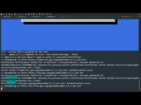 Установка Screen в FreeBSD 12.1