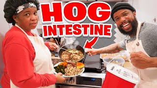 Cooking Southern Style Hog Chitlins with Chef O'Mamma!