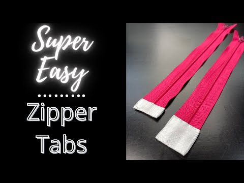 How to Sew  Zipper End Tabs - Quick and Easy Method Fabric Tabs