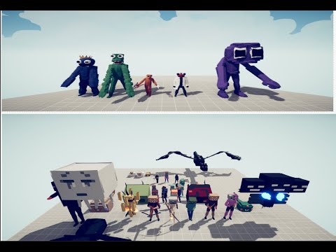 TABS Rainbow Friends VS TABS Minecraft