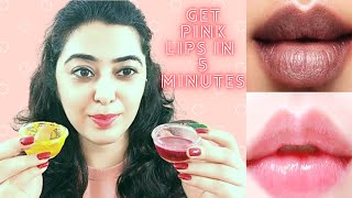 Get rid of Dark Dry Pigmented lips in 5 Minutes👄| Get Pink Lips Naturally |My lip Care | 100% works