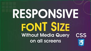 CSS Responsive Font Size Without Media Query | Font Size Responsive using CSS Calc() Function