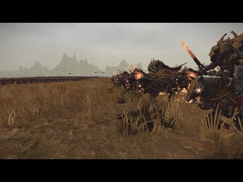 3500 Peasant Bowmen VS 2000 Chaos Knights Warhammer Total War