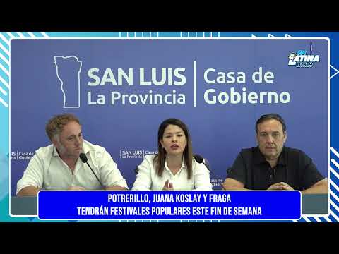 Potrerillo, Juana Koslay y Fraga tendrán festivales populares este fin de semana#MAÑANASINFORMATIVAS
