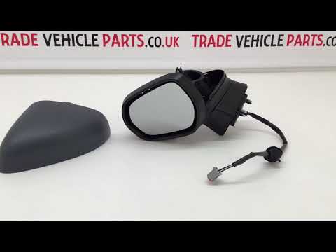 Fits Ford Fiesta Mk8 2017- Door Wing Mirror Electric Heated With Indicator 6 Pins Primed Cover Passenger Side video