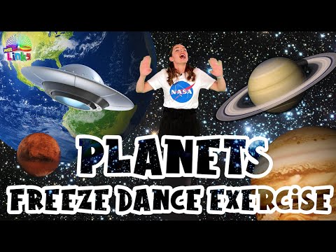 Planets Exercise Dance | Freeze Dance | Learn About The Solar System | Indoor workout for kids