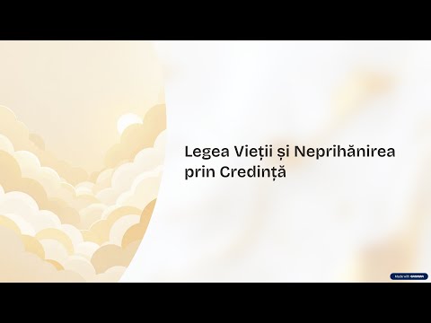 Legea Vieții și neprihănirea prin credință - Sebastian Ghenghea