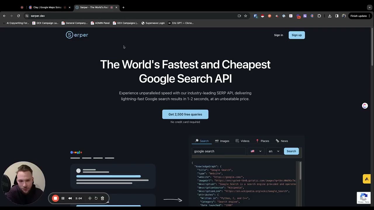 Bulk Google Maps Scraping in Clay with Serper.dev
