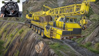 MAZ 7907 - Giant Crane Driving Through a Most Dangerous Road | Logitech G29 Gameplay
