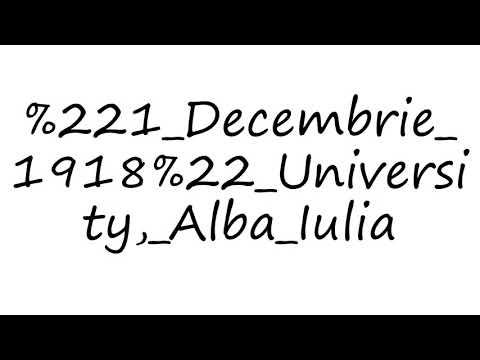 How to pronounce "1 Decembrie 1918" University, Alba Iulia?
