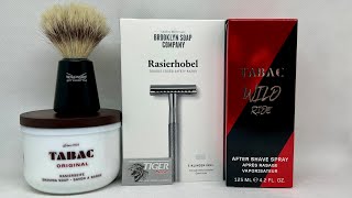 Klassische Rasur / Wet Shave - TABAC WILD RIDE und ORIGINAL, BROOKLY SOAP COMPANY und TIGER PLATINUM