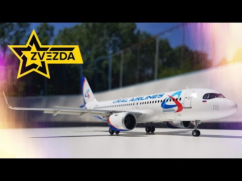 Сборка модели самолёта Airbus А320NEO (ZVEZDA 7037) 1/144 | Уральские Авиалинии