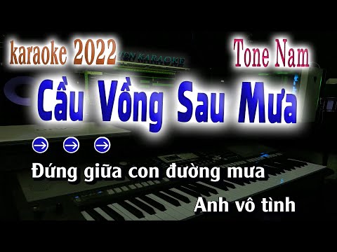 Cầu Vồng Sau Mưa Karaoke Beat Chuẩn [ Tone Nam C#m ] song nhien karaoke