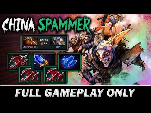 China Spammer with TRIPLE DRAGONLANCE, Scepter and Shards - Full Gameplay Meepo #335