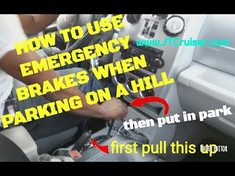 Parking on Inclines and Declines. How to use emergency brakes on a hill, incline or decline.