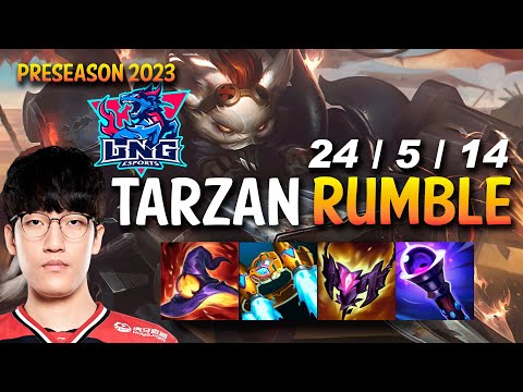 LNG Tarzan RUMBLE vs GRAVES Jungle - KR Ranked