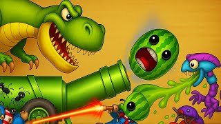 Crazy Alien Slime vs Watermelon Buddy Cannon Blast | Kick The Buddy