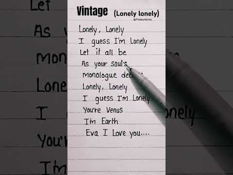 Lonely Lonely - Vintage (Lyrics +English Translation)Dante Dance |