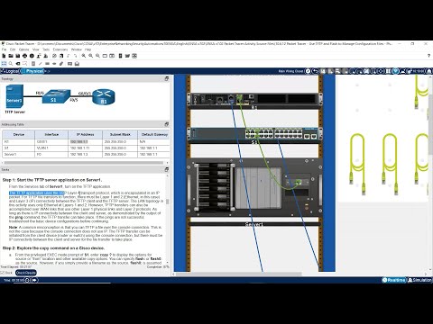 10.6.12 Packet Tracer - Use TFTP and Flash to Manage Configuration Files - Physical Mode