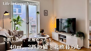 海外生活は失敗の連続⁉️猫2匹とヒュッゲな北欧暮らし🐈40㎡狭小アパート|Life in Copenhagen with our Cats