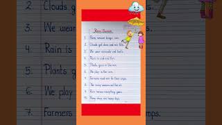 Download lagu 10 Lines Essay on Rainy Season in English/#rainyseason#10lines .. mp3