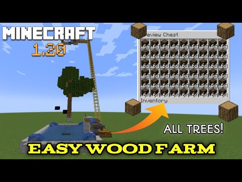 "Efficient Automatic Wood Farming in Minecraft: All Tree Types" [1.20+].