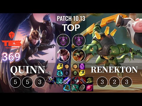 TES 369 Quinn vs Renekton Top - KR Patch 10.13