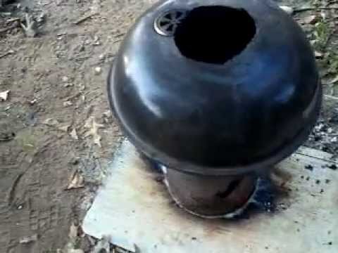 incinerator in operation