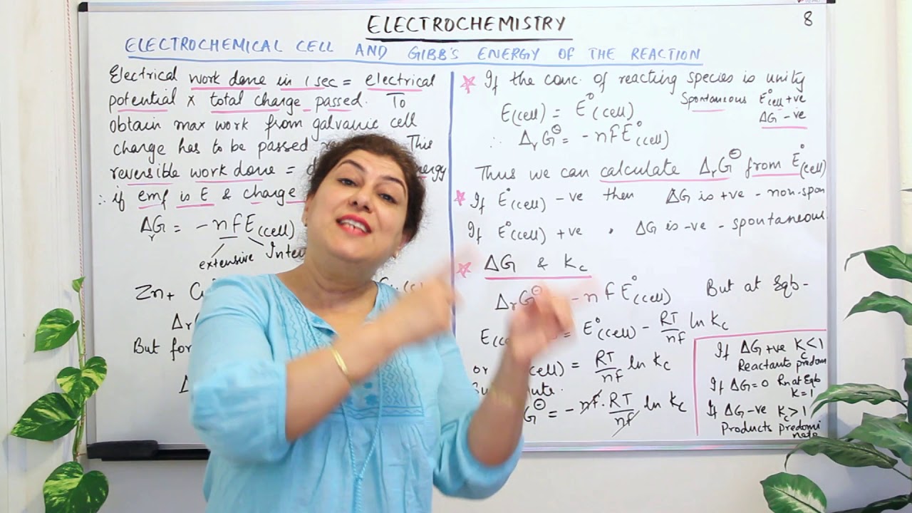 Electrochemical Cell And Gibbs Energy - Electrochemistry (Part 8)