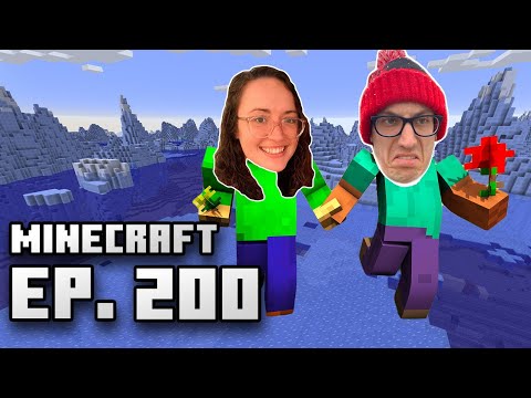 Minecraft BLIND Let's Play [Ep. 200] -- Ryan and Meg's First Time Playing Minecraft Survival!