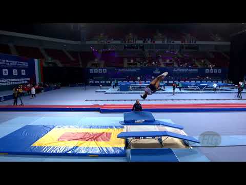 RAGA Aliah (USA) W - 2022 Trampoline Worlds, Sofia (BUL) - Q Double Mini Exercise 2