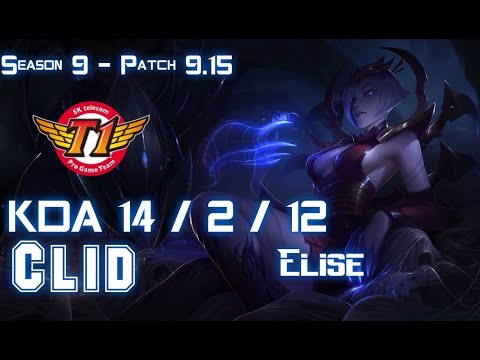 SKT T1 Clid ELISE vs KARTHUS Jungle - Patch 9.15 KR Ranked