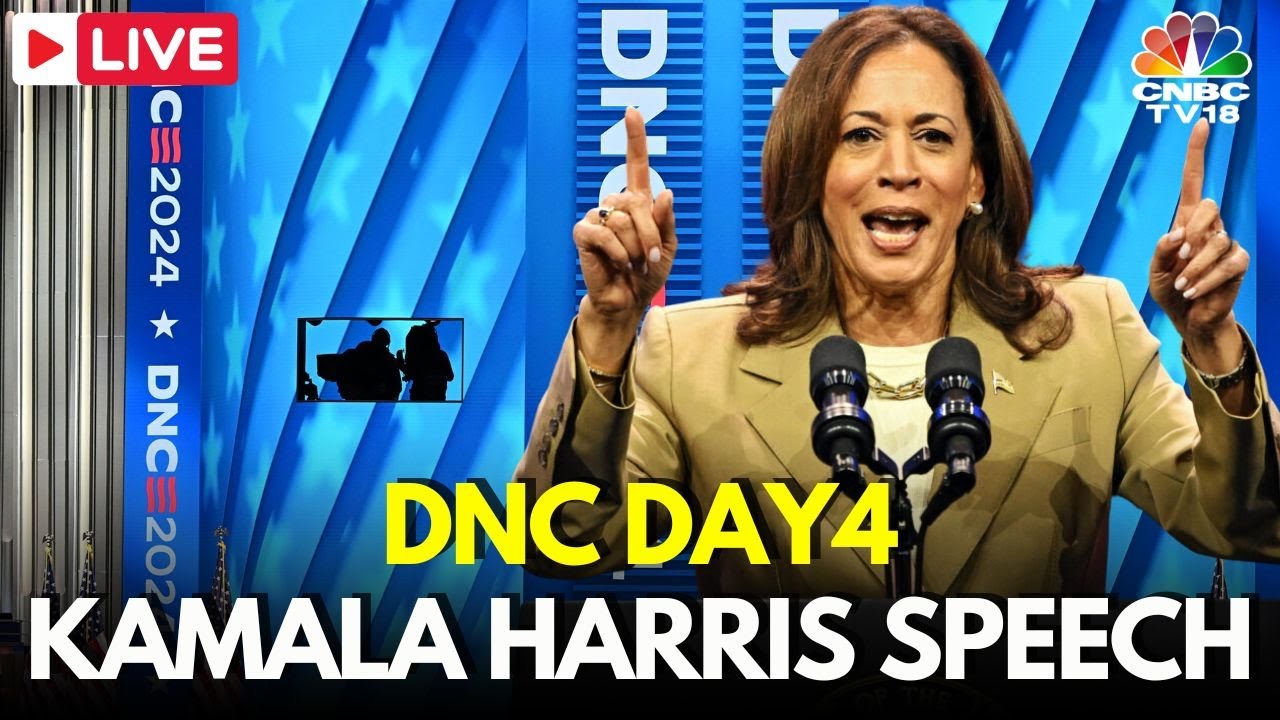 LIVE: Democratic National Convention 2024: Kamala Harris’ Acceptance Speech | Tim Walz | DNC | N18G