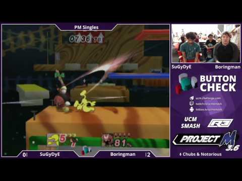 sugydye (Game & Watch) vs vs Boringman (Metaknight) - Button Check #6 - Project M - Singles