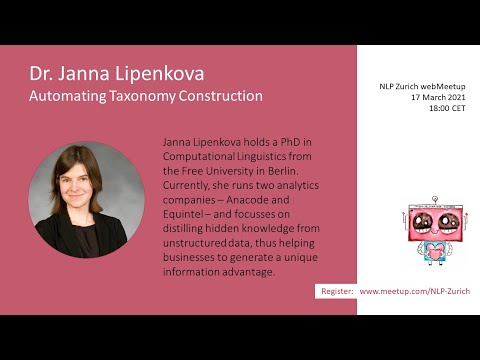 Dr. Janna Lipenkova: Automating Taxonomy Construction