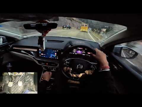 Skoda Slavia 1.5 TSI drive review in POV precision driving. Hyperdrive in hills with footwork video.