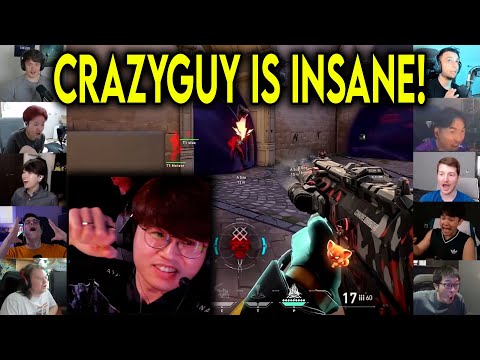 Valorant Streamers Reacts To RRQ crazyguy Insane 4k Against T1 In VCT