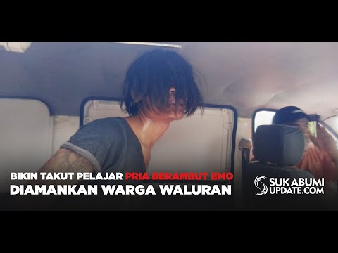Video: Bikin Takut Pelajar Pria Berambut Emo Diamankan Warga Waluran
