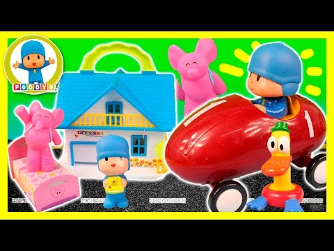 POCOYO CASITA maletín y COCHE DE CARRERAS * Unboxing y review JUGUETES de POCOYO en español
