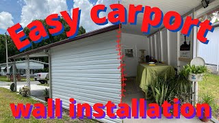 Easy wall install for your carport or lean to